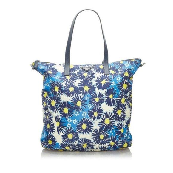 Prada Tessuto Stampato Floral Tote Bag - Picture 1 of 10